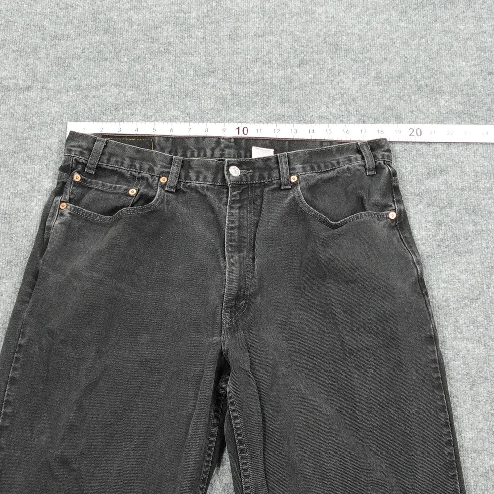 Vintage Levi's 550 Jeans Mens 38x32 Black Relaxed Fit Tapered Leg Denim Y2K